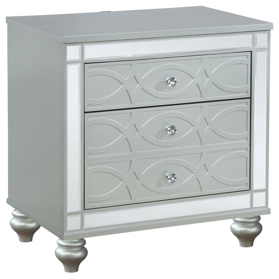 Gunnison Silver Nightstand - furniture place usa