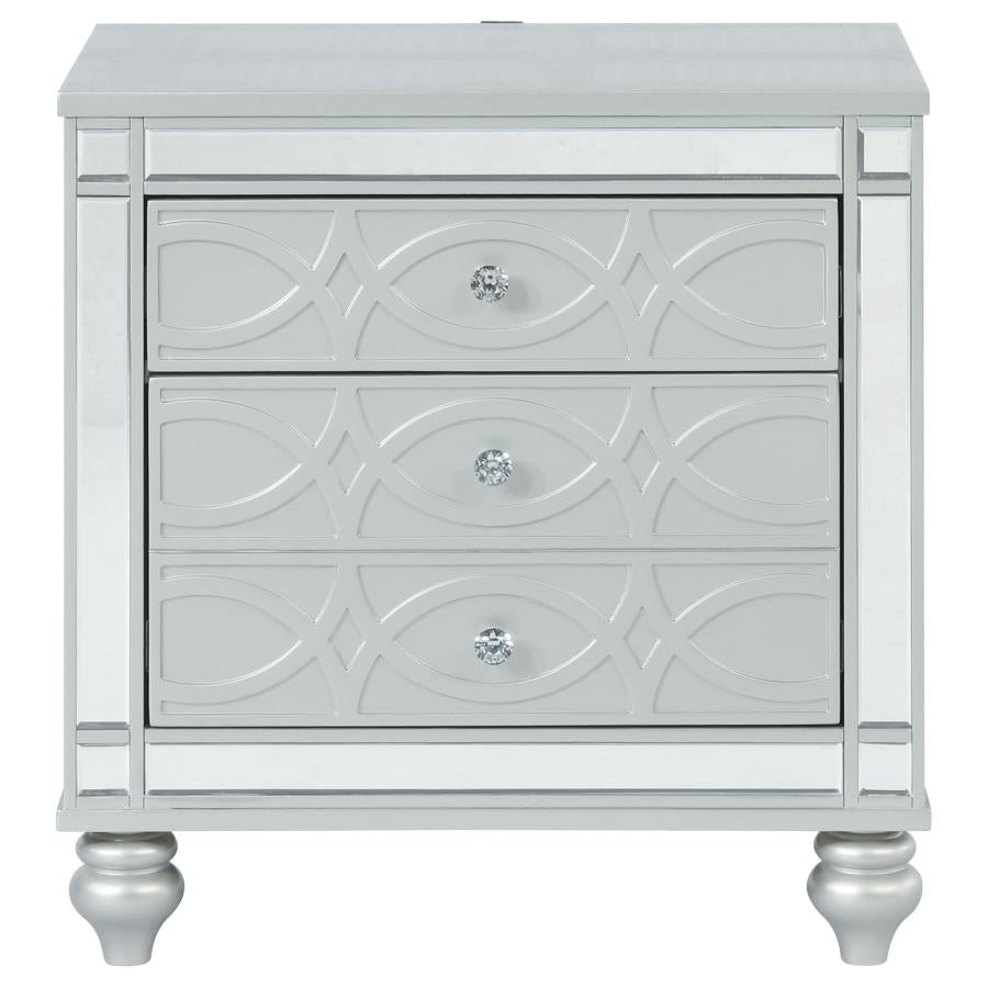 Gunnison Silver Nightstand - furniture place usa