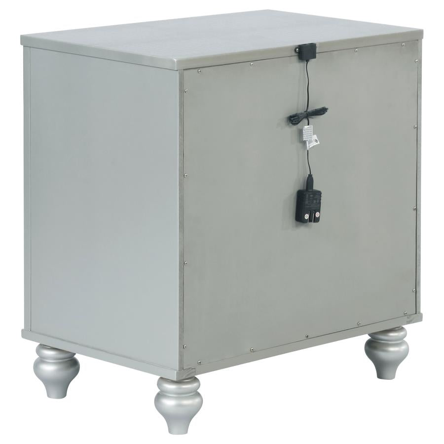 Gunnison Silver Nightstand - furniture place usa