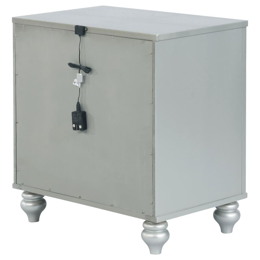 Gunnison Silver Nightstand - furniture place usa