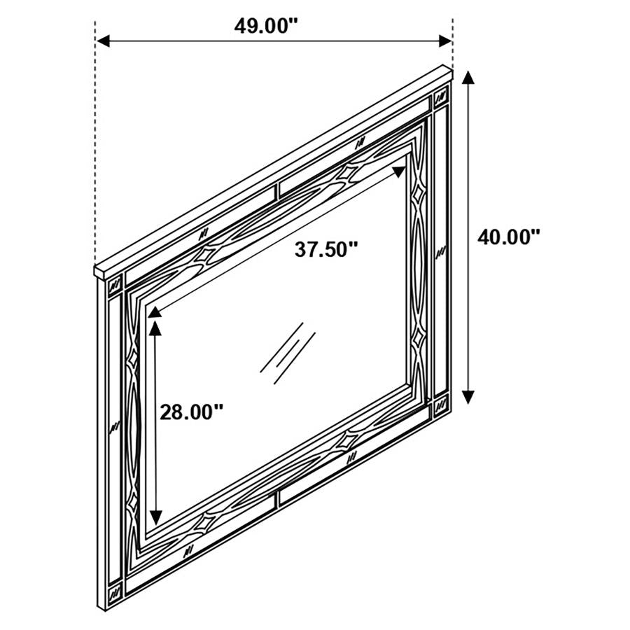 Gunnison Silver Dresser Mirror - furniture place usa