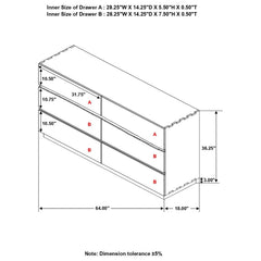 Winslow Brown Dresser - furniture place usa