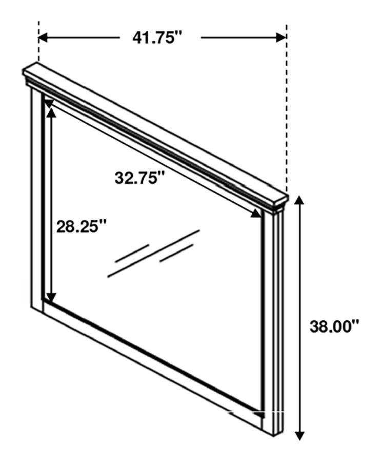 Hillcrest Ivory Dresser Mirror - furniture place usa