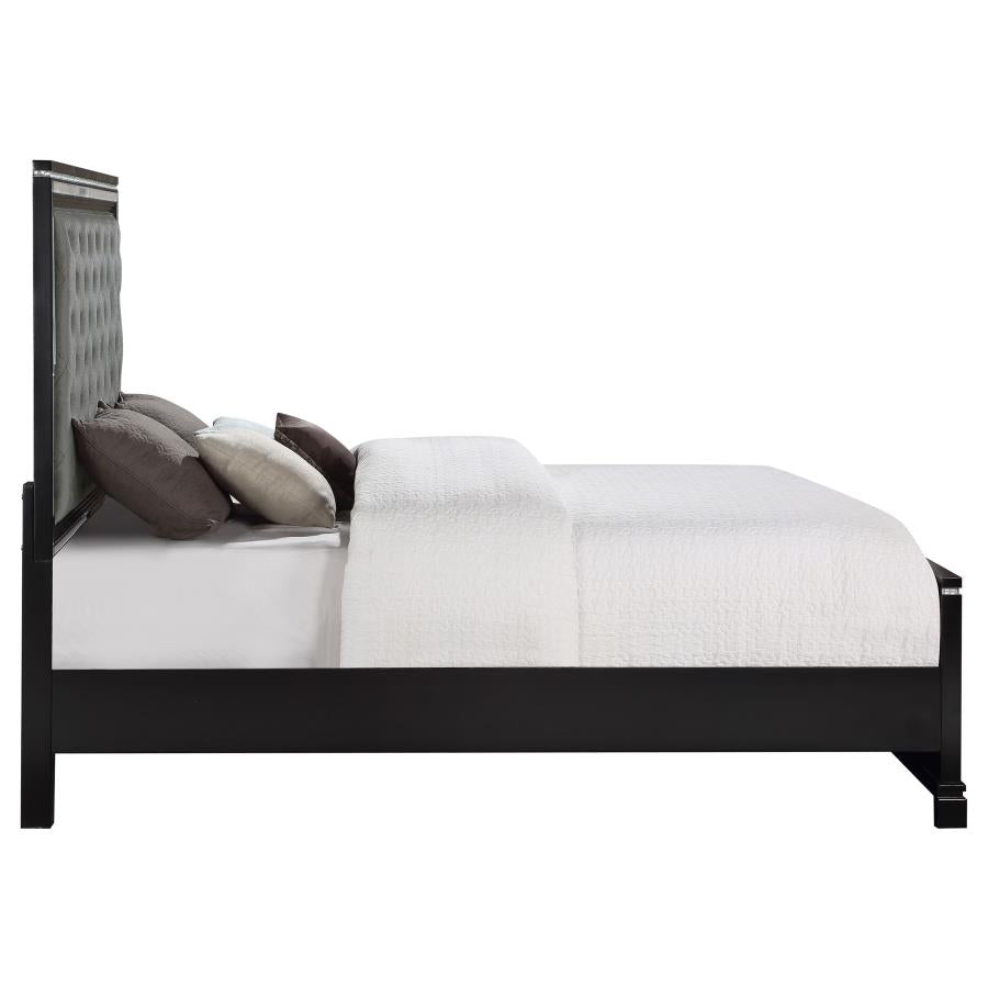 Cappola Black Eastern King Bed - furniture place usa