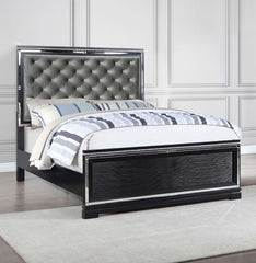 Cappola Black Queen Bed - furniture place usa