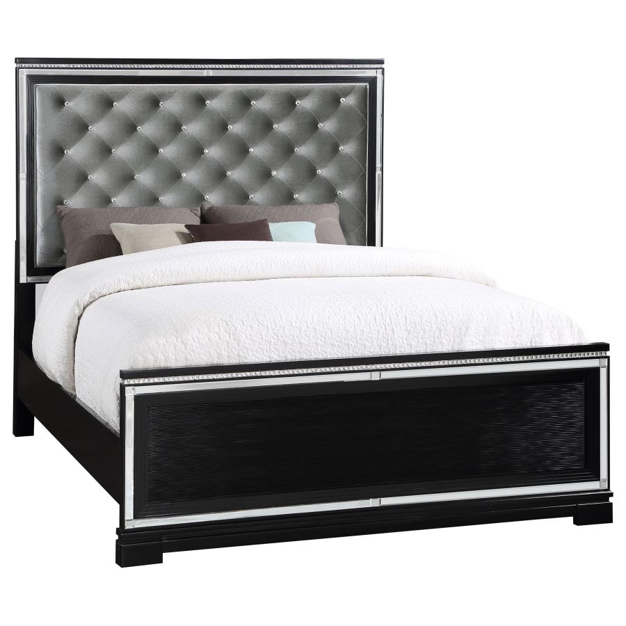 Cappola Black Queen Bed - furniture place usa