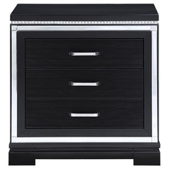 Cappola Black Nightstand - furniture place usa