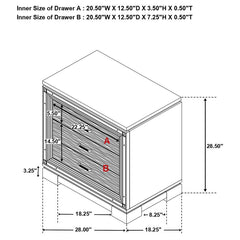 Cappola Black Nightstand - furniture place usa