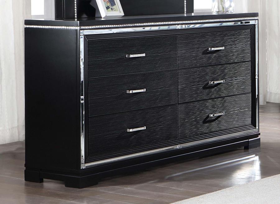 Cappola Black Dresser - furniture place usa