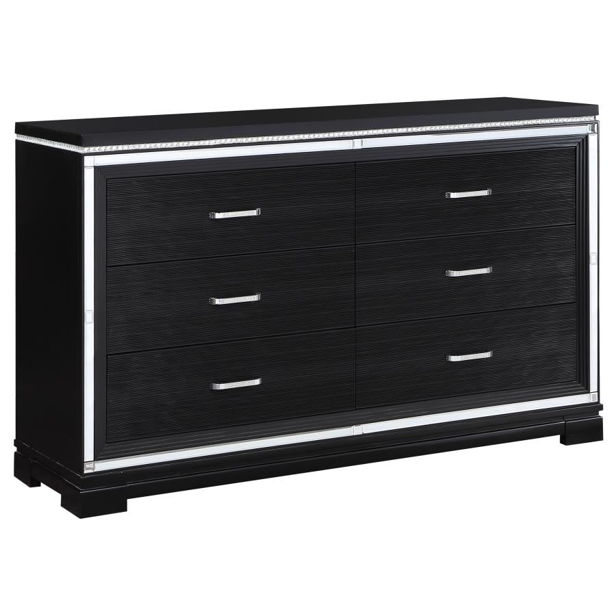 Cappola Black Dresser - furniture place usa