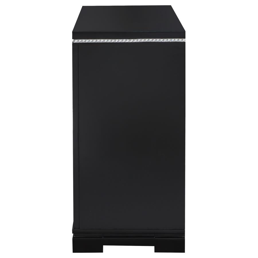 Cappola Black Dresser - furniture place usa