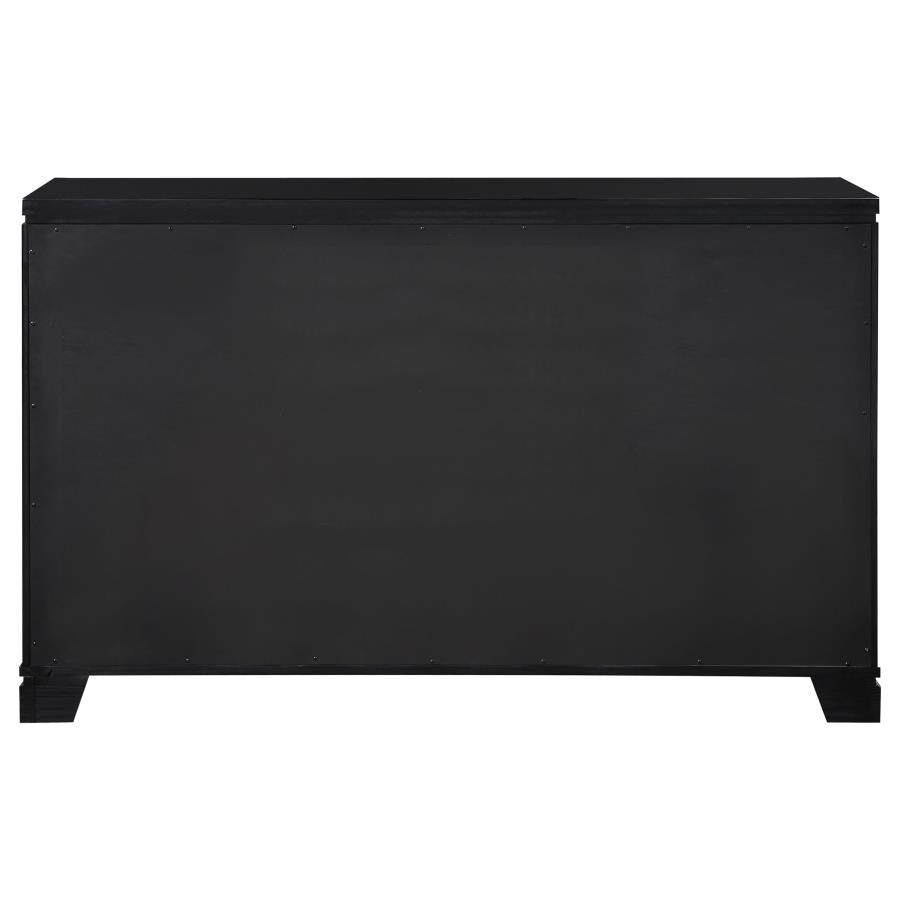 Cappola Black Dresser - furniture place usa