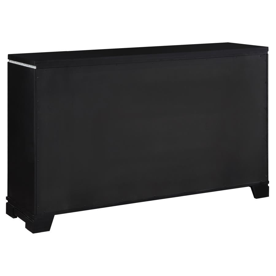 Cappola Black Dresser - furniture place usa