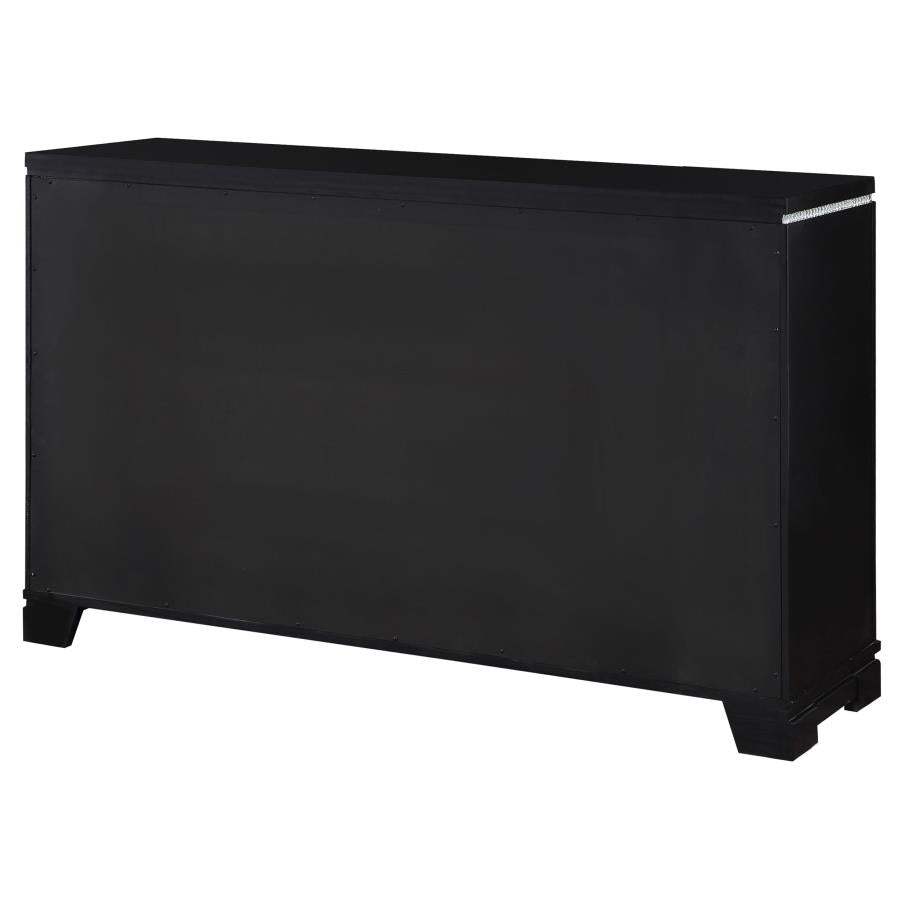 Cappola Black Dresser - furniture place usa