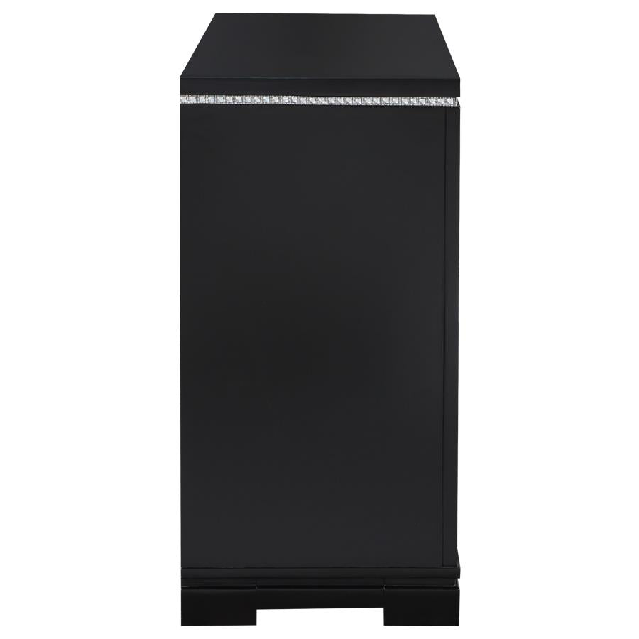 Cappola Black Dresser - furniture place usa