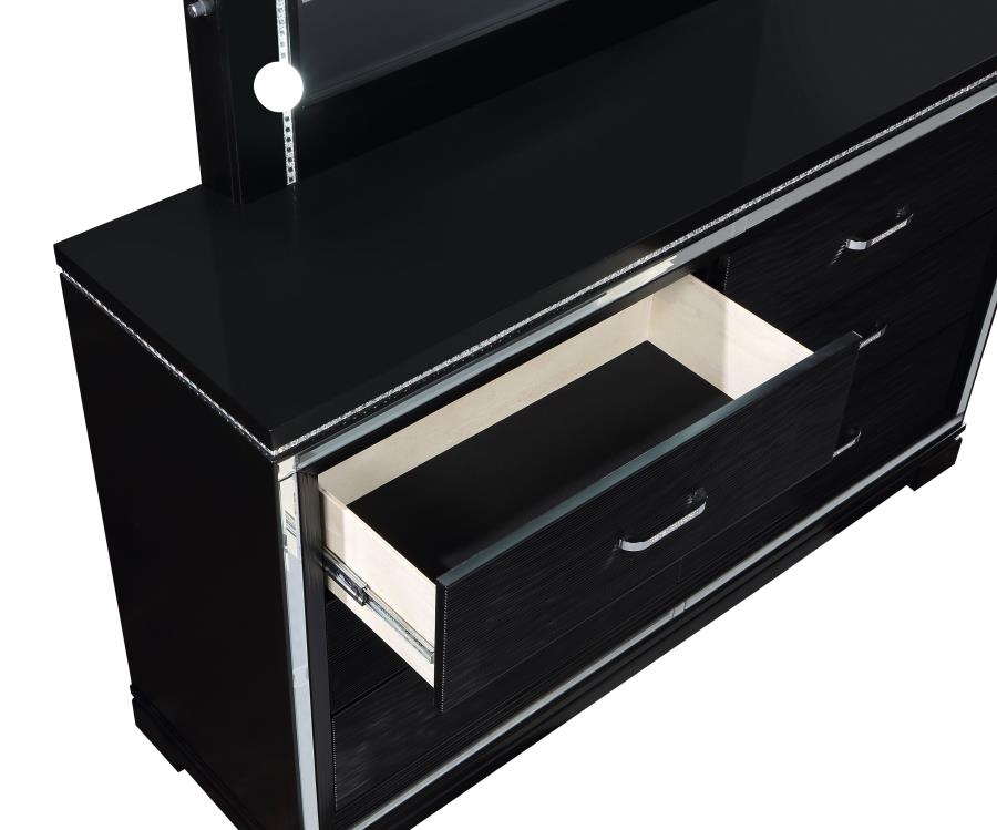 Cappola Black Dresser - furniture place usa