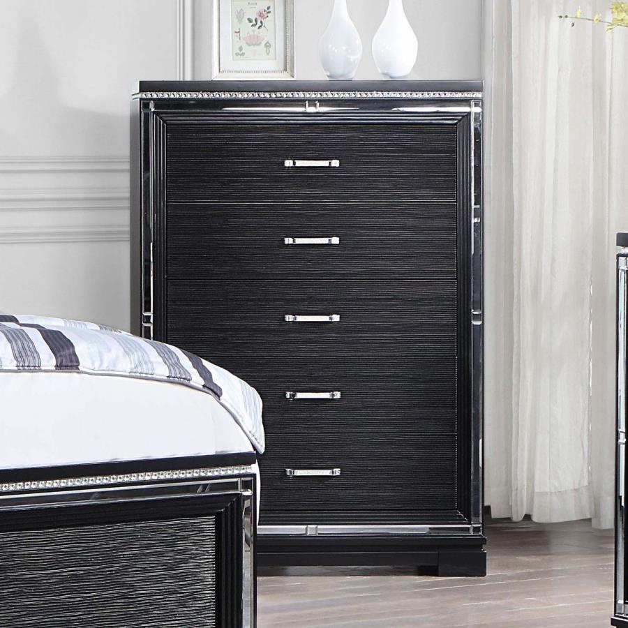 Cappola Black Chest - furniture place usa