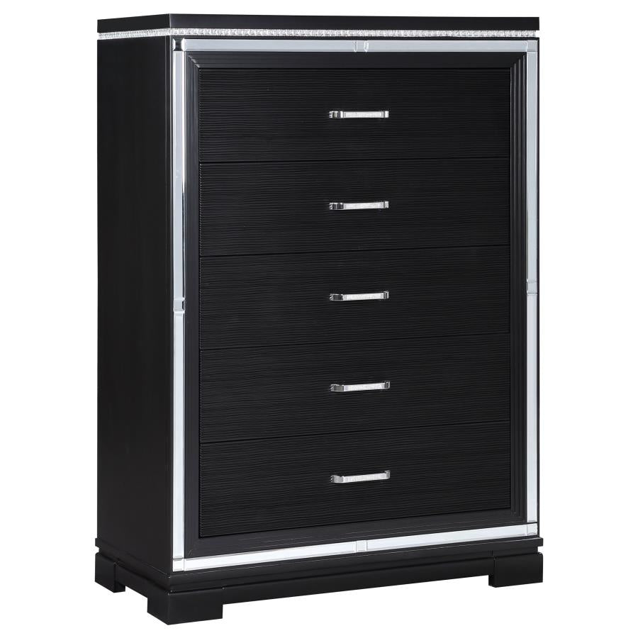 Cappola Black Chest - furniture place usa