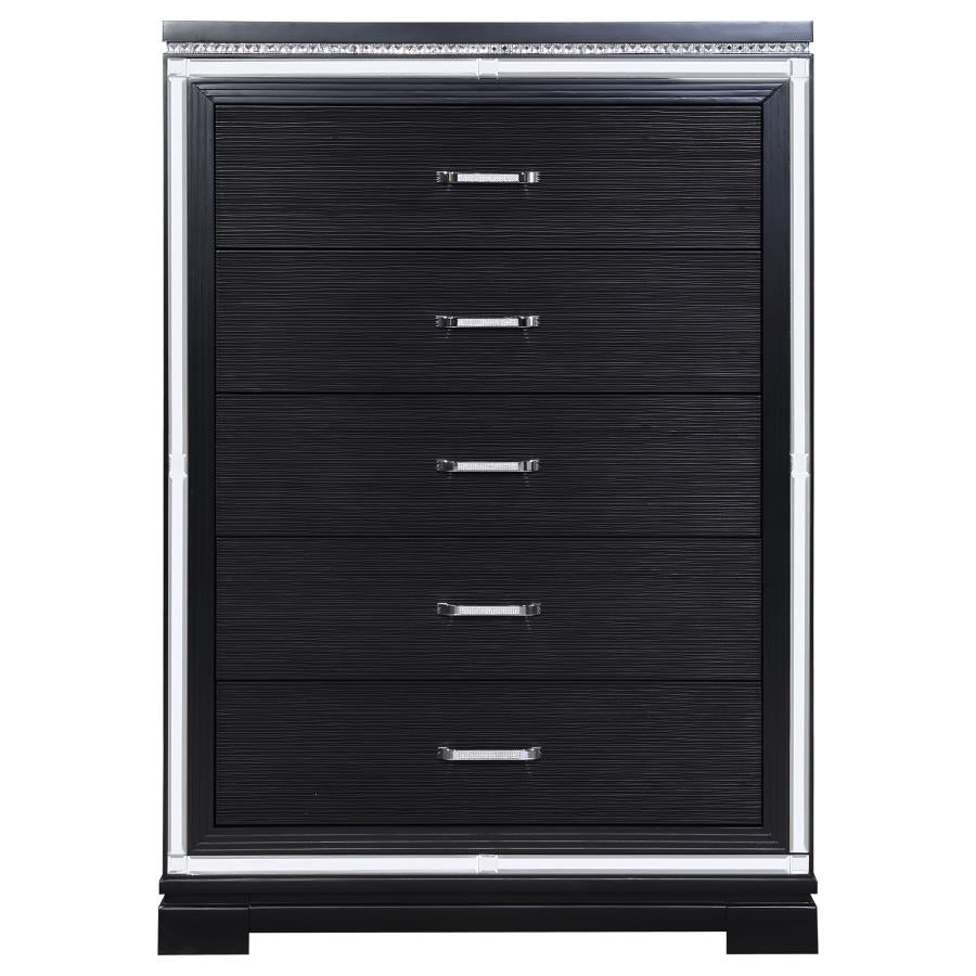 Cappola Black Chest - furniture place usa