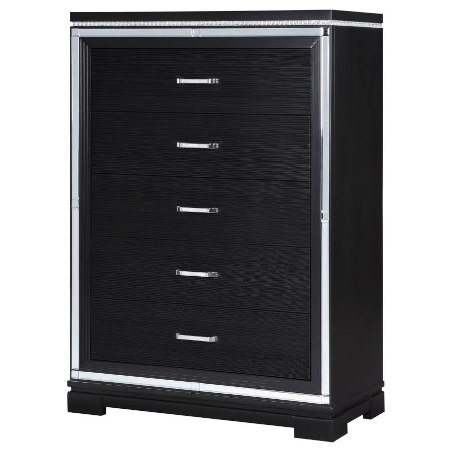 Cappola Black Chest - furniture place usa