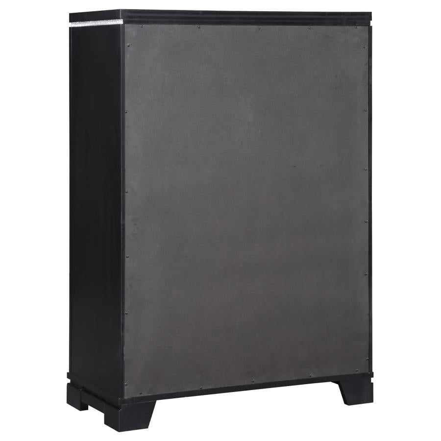 Cappola Black Chest - furniture place usa