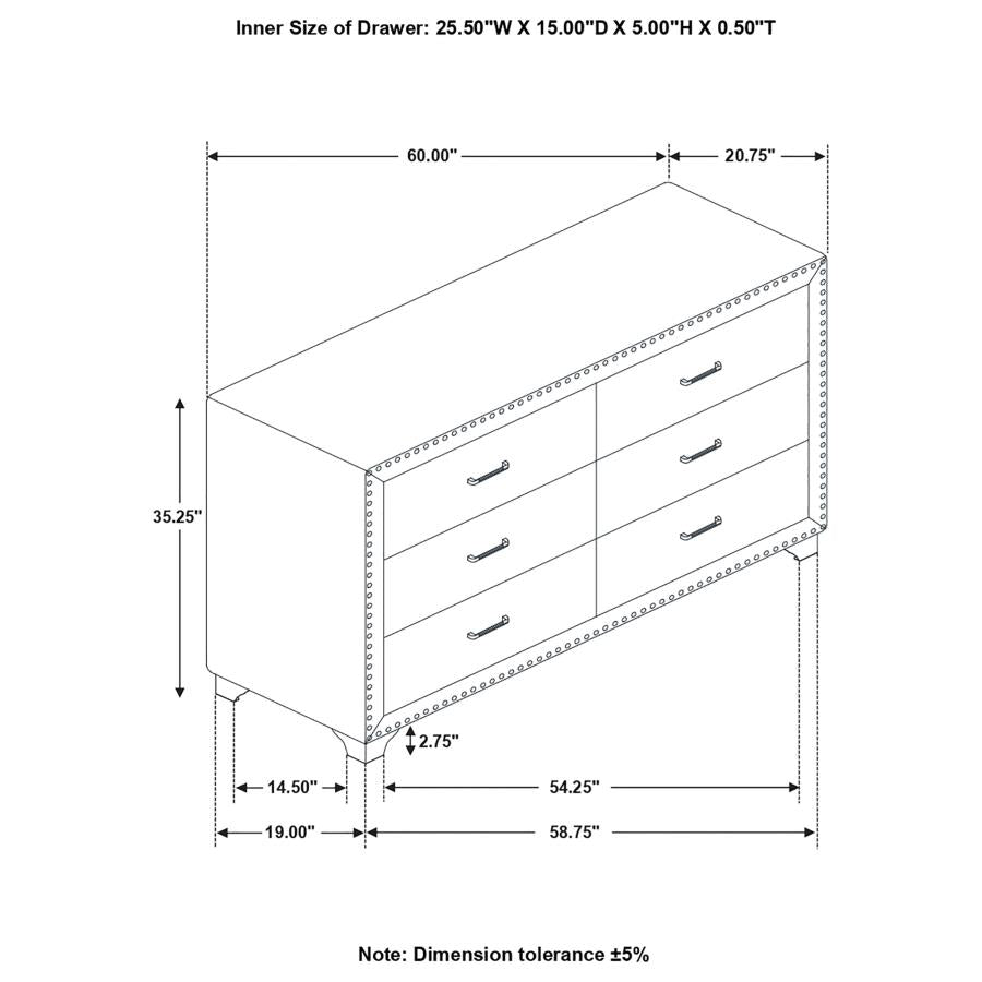 Melody Blue Dresser - furniture place usa