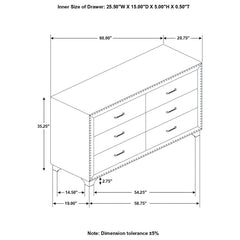 Melody Blue Dresser - furniture place usa