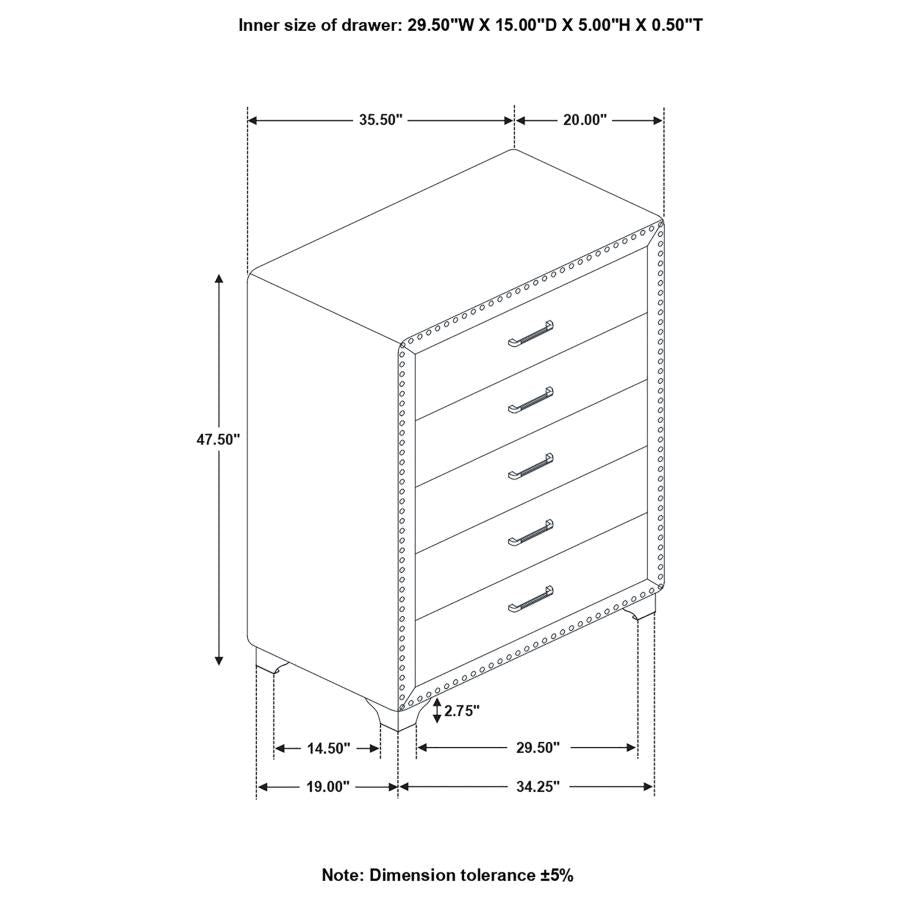 Melody Blue Chest - furniture place usa