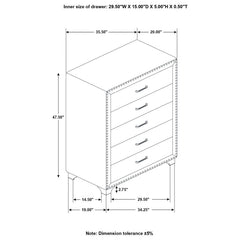 Melody Blue Chest - furniture place usa