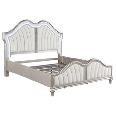 Evangeline Silver Queen Bed 5 Pc Set - furniture place usa