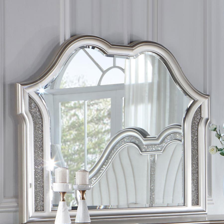 Evangeline Silver Dresser Mirror - furniture place usa