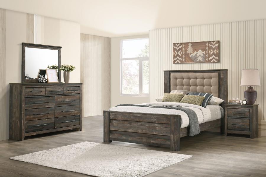 Ridgedale Brown Eastern King Bed 4 Pc Set - furniture place usa