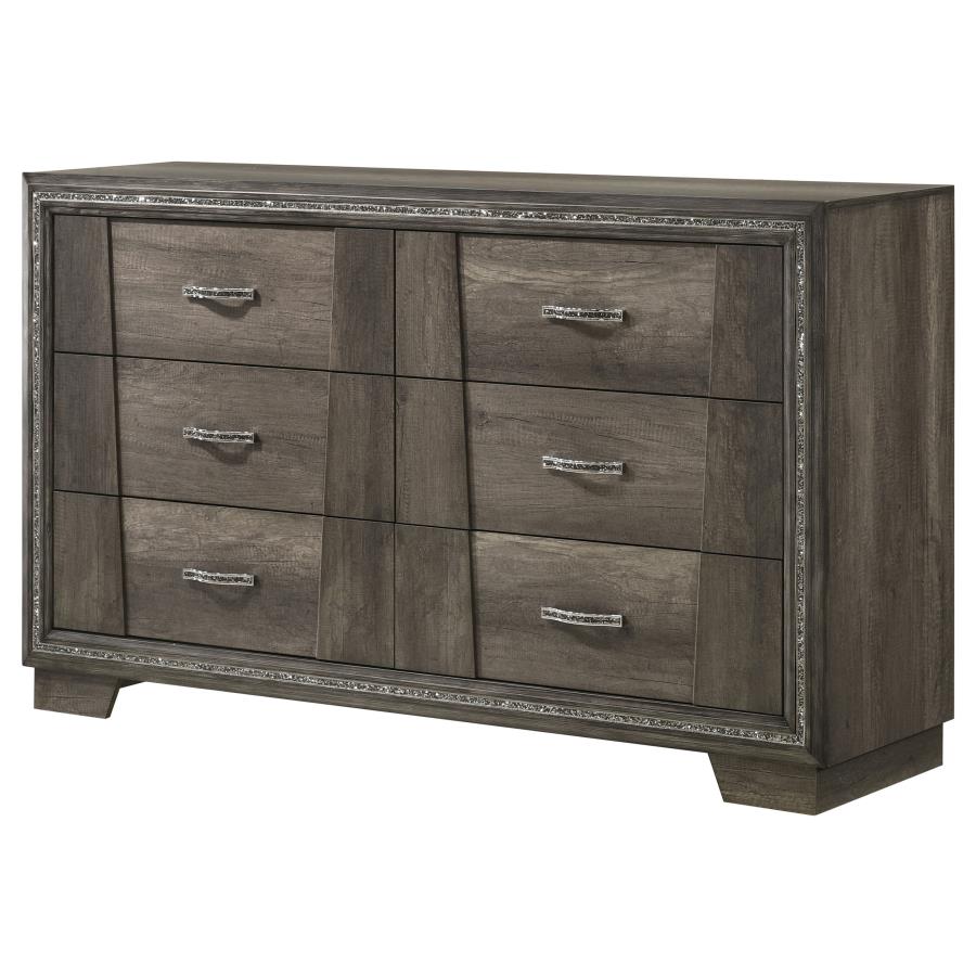 Janine Grey Dresser - furniture place usa