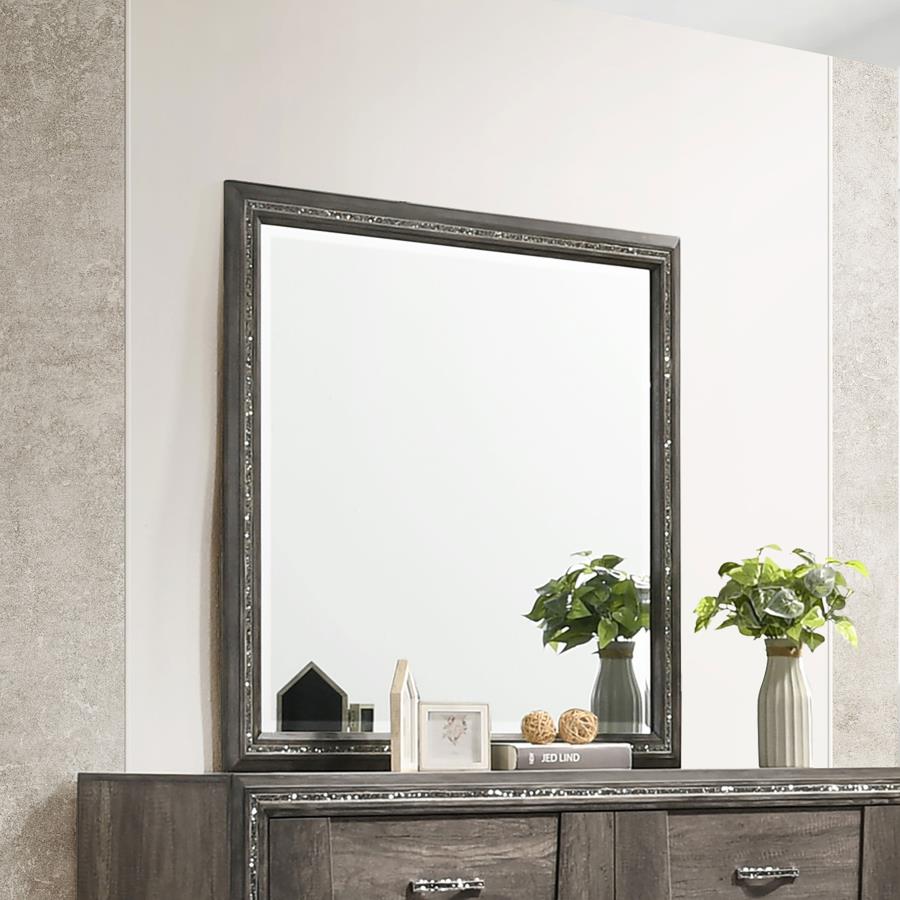 Janine Grey Dresser Mirror - furniture place usa