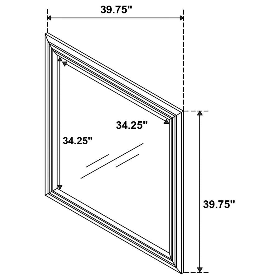 Janine Grey Dresser Mirror - furniture place usa