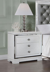 Eleanor White Nightstand - furniture place usa