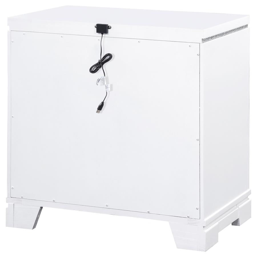 Eleanor White Nightstand - furniture place usa