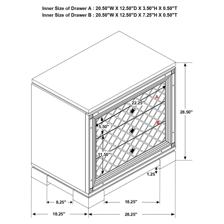 Eleanor White Nightstand - furniture place usa