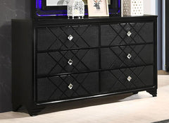 Penelope Black Dresser - furniture place usa