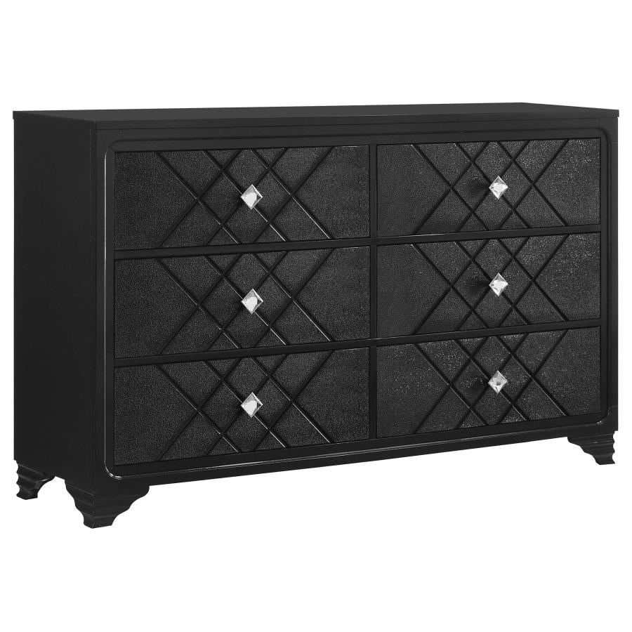 Penelope Black Dresser - furniture place usa