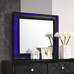 Penelope Black Dresser Mirror - furniture place usa