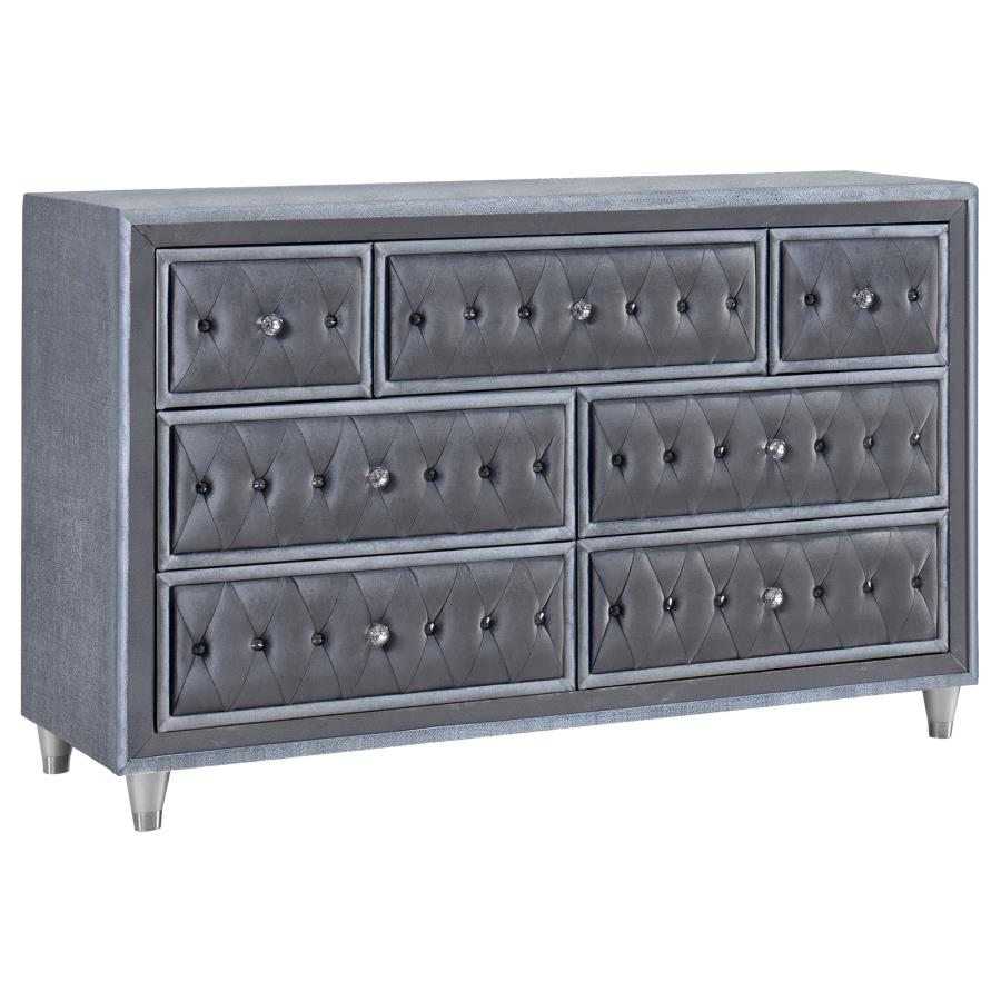 Antonella Grey Dresser - furniture place usa