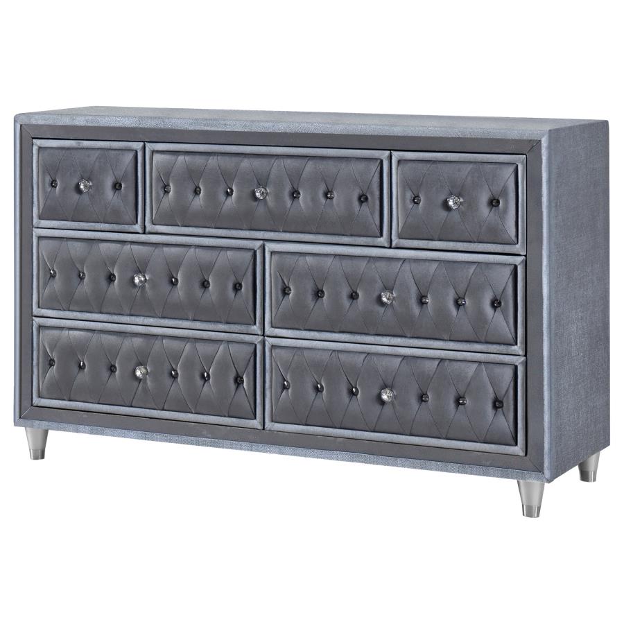 Antonella Grey Dresser - furniture place usa