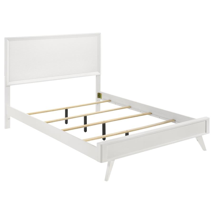 Janelle White California King Bed 5 Pc Set - furniture place usa