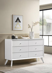 Janelle White Dresser - furniture place usa