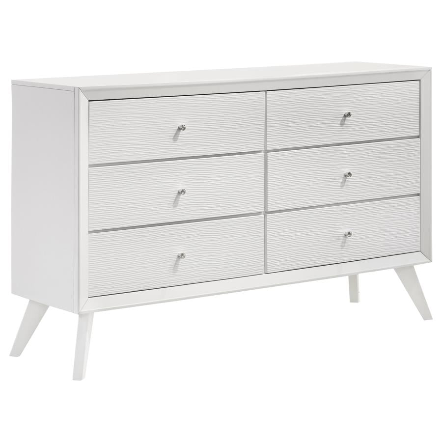 Janelle White Dresser - furniture place usa