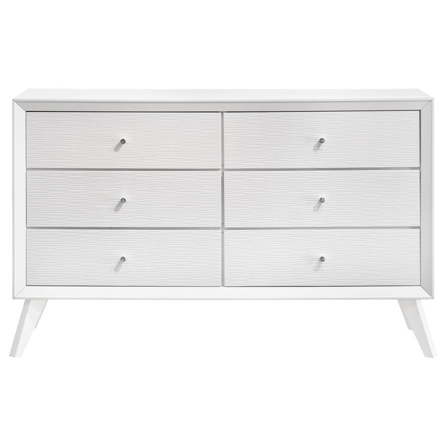 Janelle White Dresser - furniture place usa