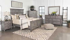 Avenue Grey Eastern King Bed 4 Pc Set - furniture place usa