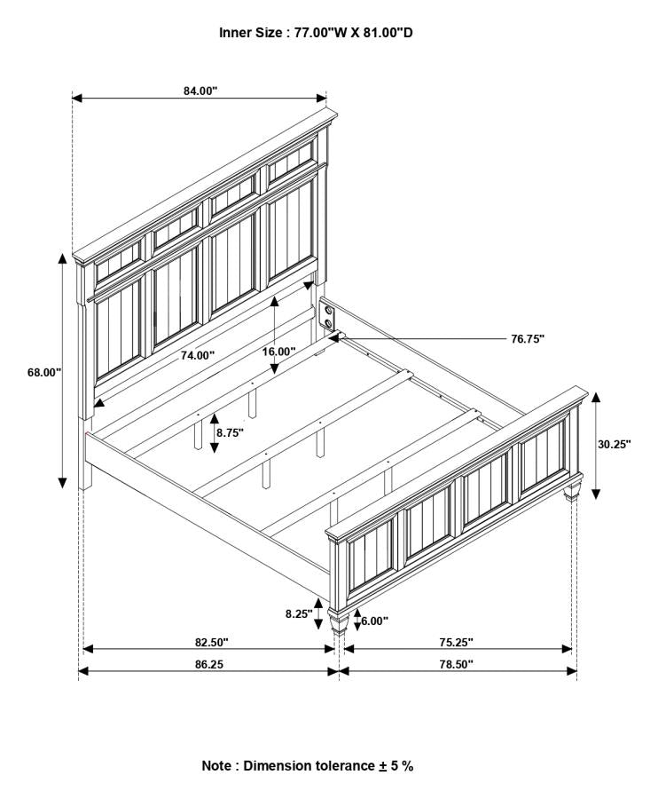 Avenue Grey Eastern King Bed - furniture place usa