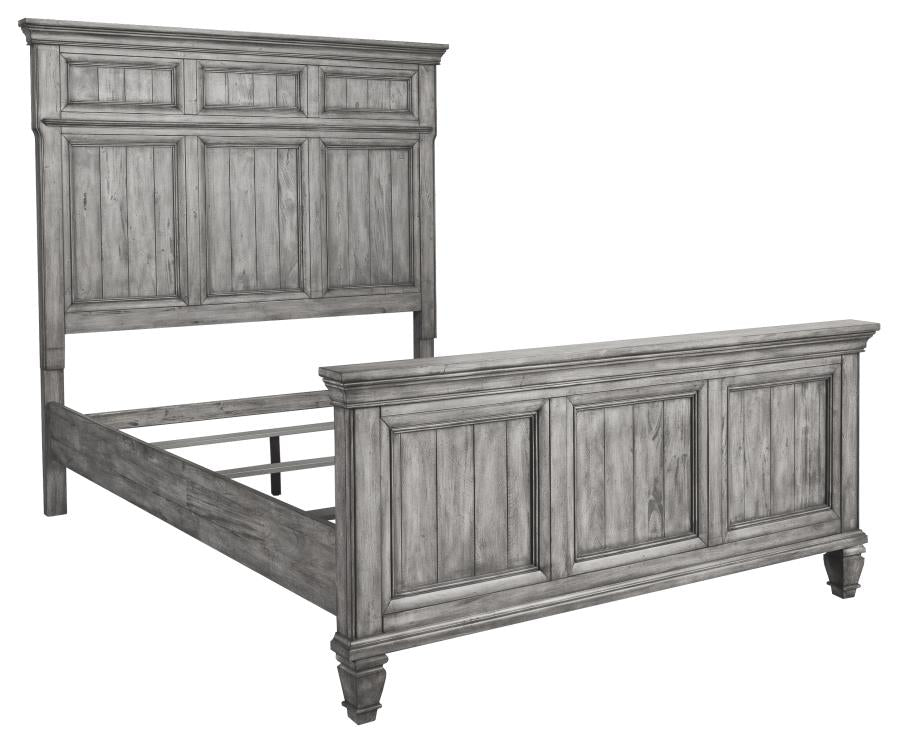 Avenue Grey Queen Bed 5 Pc Set - furniture place usa